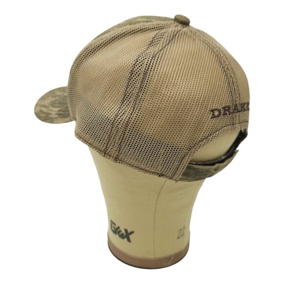 Drake Camo Mossy Oak Bottomland Strapback Cap 3D Embroidered Trucker Hunter Hat - Picture 13 of 14